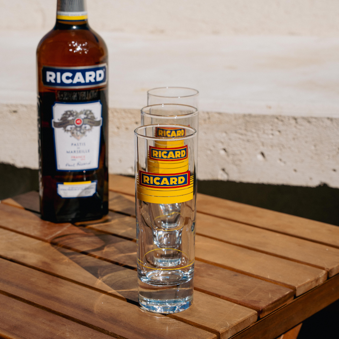 6 Verres Tubes Ricard - Réédition 1984