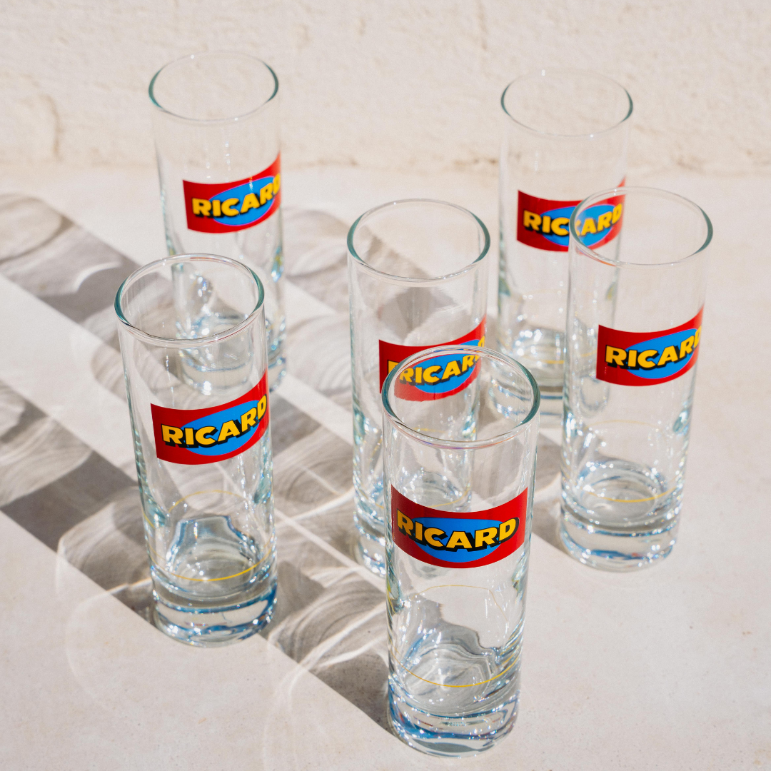 Verres Tubes Ricard - Réédition 1964