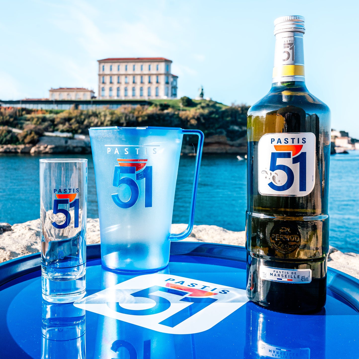 Verres tubes 51 & Bouteille 51