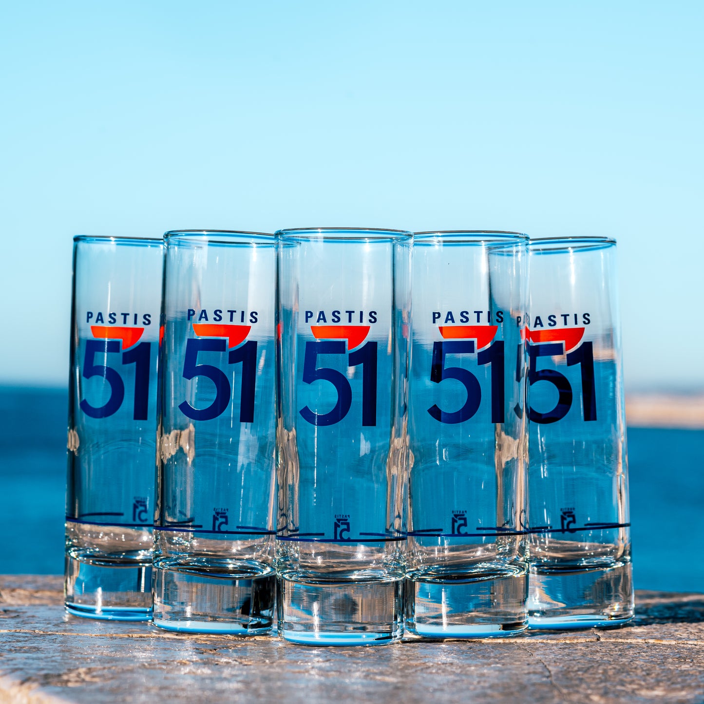 Verres tubes 51 & Bouteille 51