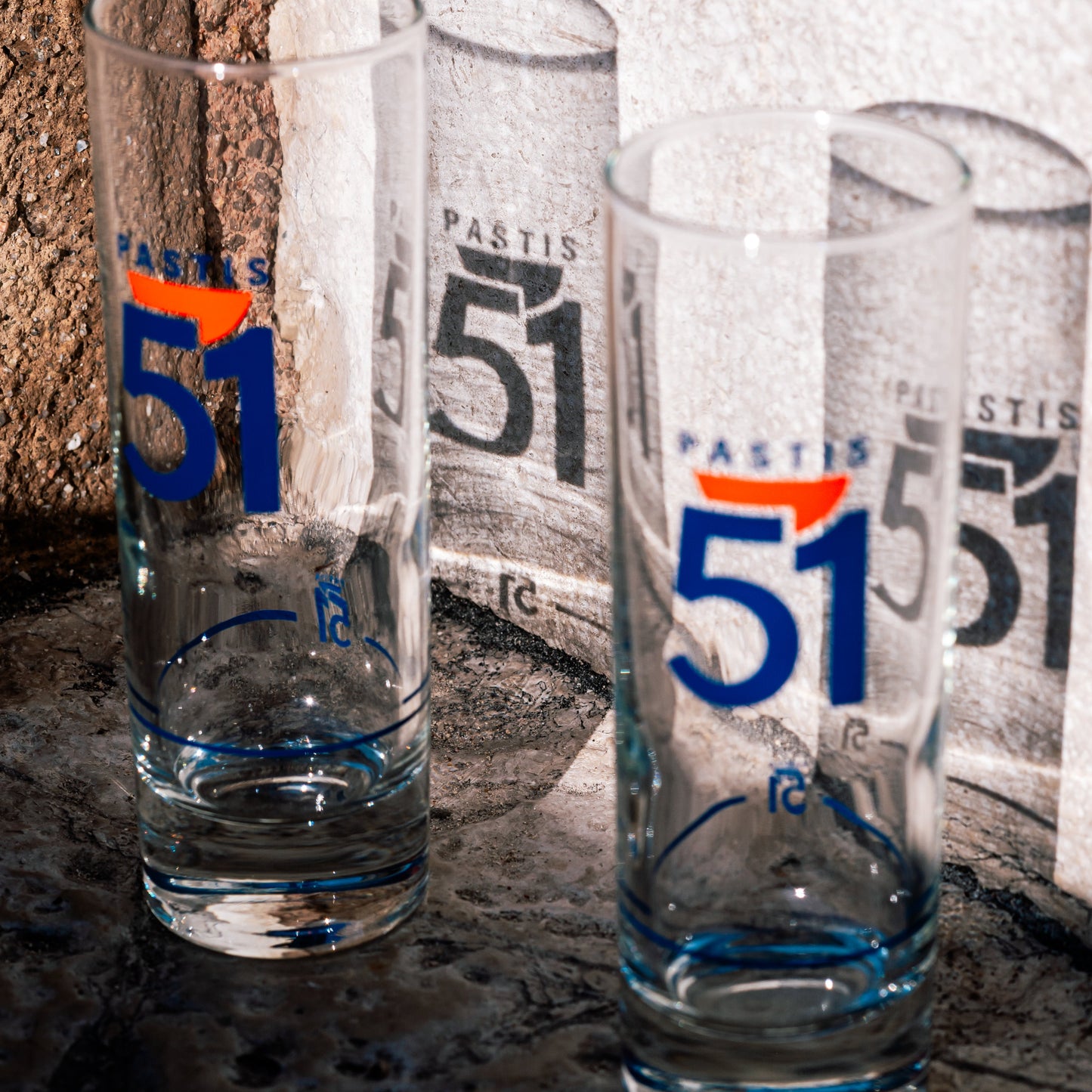 Verres tubes 51 & Bouteille 51