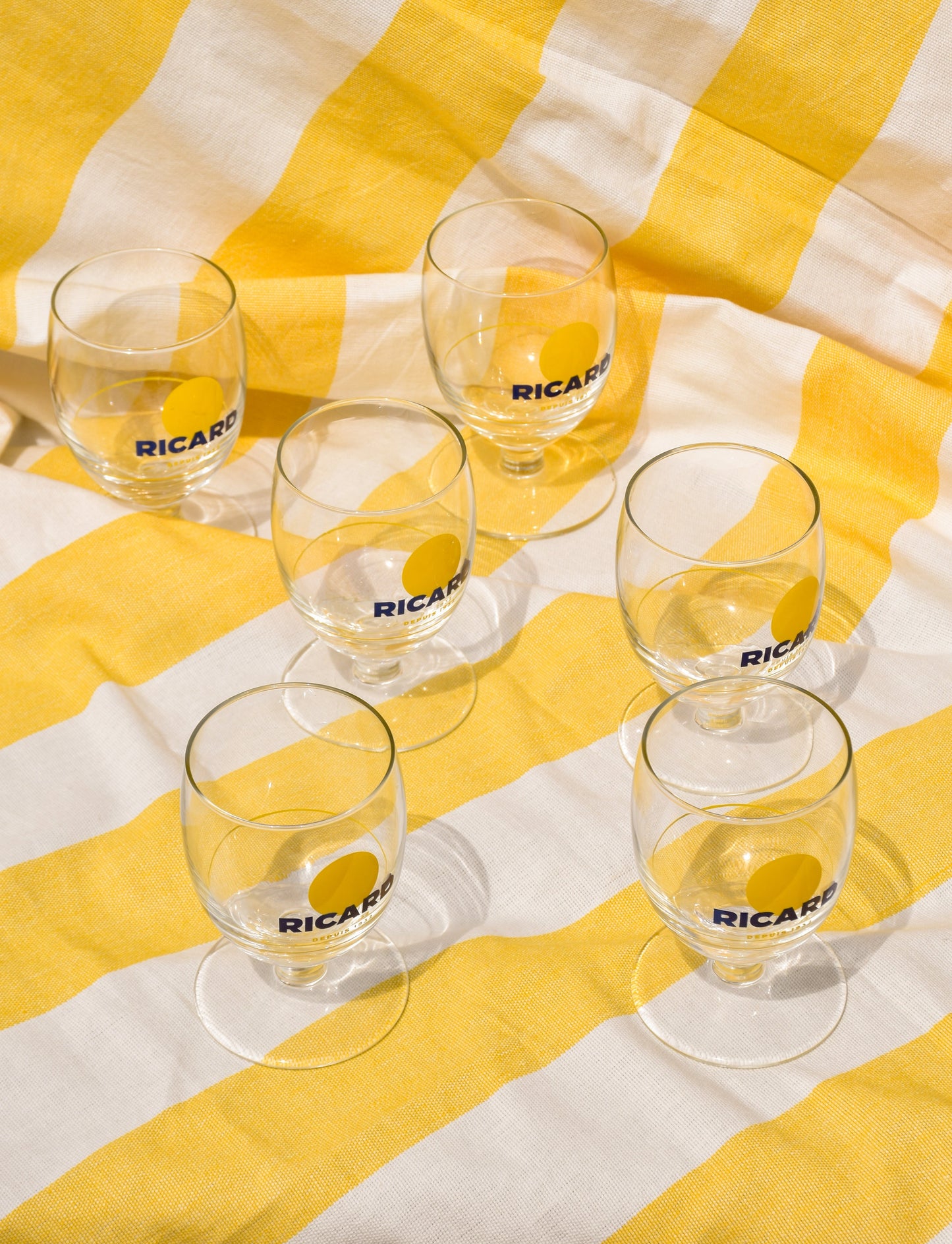 6 Verres Ballons 17cl & Bouteille Ricard Orignal
