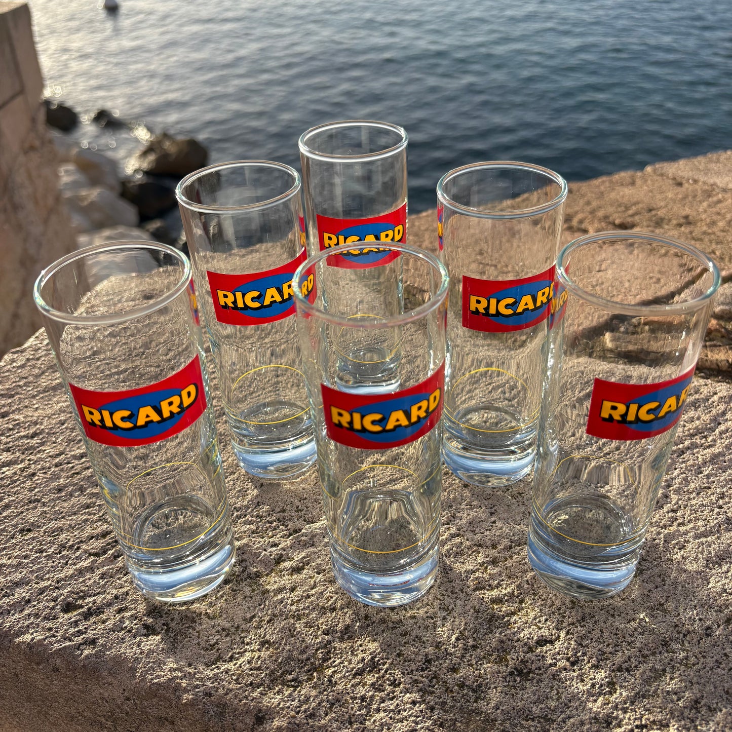 Verres Tubes Ricard - Réédition 1964